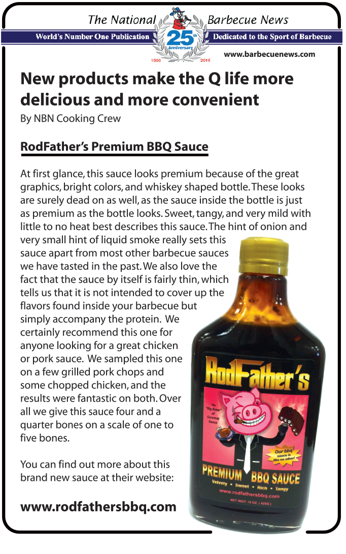 Review of Rodfather's BBQ sauce.